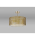 Baymont Antique Brass 3 Light E27 Semi Flush Fixture With 50cm x 20cm Gold Leaf Shade-11