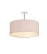 Baymont Polished Chrome 3 Light E27 Semi Flush With 50cm x 20cm Dual Faux Silk Shade Nude Beige/Moonlight-1