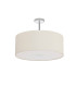 Baymont Polished Chrome 3 Light E27 Semi Flush With 50cm x 20cm Faux Silk Shade Ivory Pearl/White Laminate-4