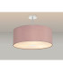 Baymont Polished Chrome 3 Light E27 Semi Flush With 50cm x 20cm Dual Faux Silk Shade Taupe/Halo Gold-2