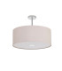 Baymont Polished Chrome 3 Light E27 Semi Flush With 50cm x 20cm Dual Faux Silk Shade Nude Beige/Moonlight-4