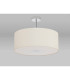 Baymont Polished Chrome 3 Light E27 Semi Flush With 50cm x 20cm Faux Silk Shade Ivory Pearl/White Laminate-13