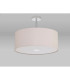Baymont Polished Chrome 3 Light E27 Semi Flush With 50cm x 20cm Dual Faux Silk Shade Nude Beige/Moonlight-13
