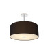 Baymont Polished Chrome 3 Light E27 Semi Flush With 50cm x 20cm Dual Faux Silk Shade Black/Green Olive-1
