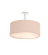 Baymont Polished Chrome 3 Light E27 Semi Flush With 50cm x 20cm Dual Faux Silk Shade Antique Gold/Ruby-1