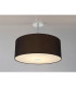 Baymont Polished Chrome 3 Light E27 Semi Flush With 50cm x 20cm Dual Faux Silk Shade Black/Green Olive-2