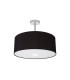 Baymont Polished Chrome 3 Light E27 Semi Flush With 50cm x 20cm Dual Faux Silk Shade Black/Green Olive-4