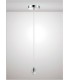 1.5m Suspension Kit 1 Light Polished Chrome, Clear Cable, E27 Max 60W, c, w Ceiling Bracket - 2