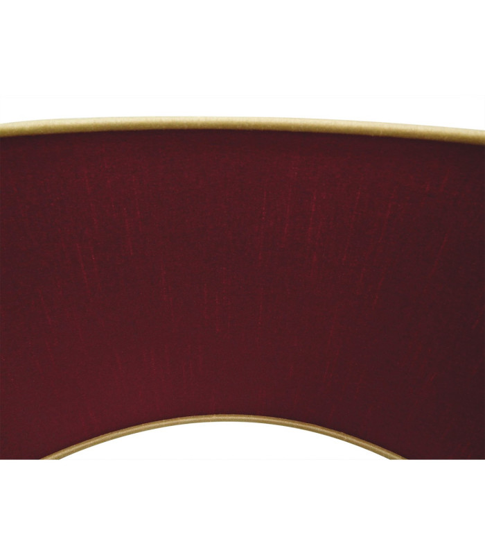 Baymont Polished Chrome 3 Light E27 Semi Flush With 50cm x 20cm Dual Faux Silk Shade Antique Gold/Ruby-10