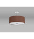 Baymont Polished Chrome 3 Light E27 Semi Flush With 50cm x 20cm Dual Faux Silk Shade Cocoa/Grecian Bronze-13
