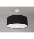 Baymont Polished Chrome 3 Light E27 Semi Flush With 50cm x 20cm Dual Faux Silk Shade Black/Green Olive-13