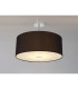 Baymont Polished Chrome 3 Light E27 Semi Flush With 50cm x 20cm Faux Silk Shade Black/White Laminate-2