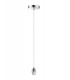 1.5m Suspension Kit 1 Light Polished Chrome, Clear Cable, E27 Max 60W, c, w Ceiling Bracket - 4
