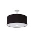 Baymont Polished Chrome 3 Light E27 Semi Flush With 50cm x 20cm Faux Silk Shade Black/White Laminate-4