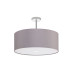 Baymont Polished Chrome 3 Light E27 Semi Flush With 50cm x 20cm Faux Silk Shade Grey/White Laminate-4