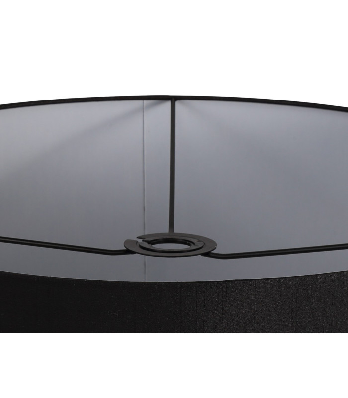 Baymont Polished Chrome 3 Light E27 Semi Flush With 50cm x 20cm Faux Silk Shade Black/White Laminate-9