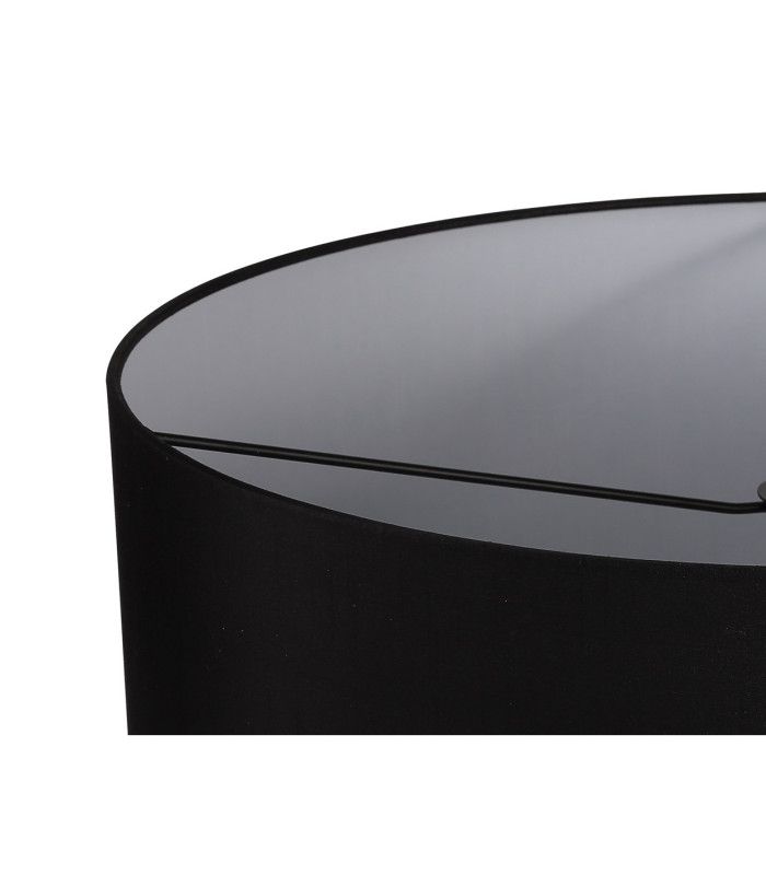 Baymont Polished Chrome 3 Light E27 Semi Flush With 50cm x 20cm Faux Silk Shade Black/White Laminate-10
