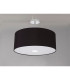 Baymont Polished Chrome 3 Light E27 Semi Flush With 50cm x 20cm Faux Silk Shade Black/White Laminate-13