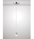 1.5m Suspension Kit 1 Light Satin Nickel, Clear Cable, E27 Max 60W, c, w Ceiling Bracket - 2
