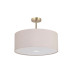 Baymont Antique Brass 3 Light E27 Semi Flush With 50cm x 20cm Dual Faux Silk Shade Nude Beige/Moonlight-4