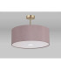 Baymont Antique Brass 3 Light E27 Semi Flush With 50cm x 20cm Dual Faux Silk Shade Taupe/Halo Gold-13