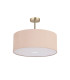 Baymont Antique Brass 3 Light E27 Semi Flush With 50cm x 20cm Dual Faux Silk Shade Antique Gold/Ruby-4