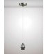 1.5m Suspension Kit 1 Light Black Chrome, Clear Cable, E27 Max 60W, c, w Ceiling Bracket - 2