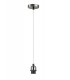 1.5m Suspension Kit 1 Light Black Chrome, Clear Cable, E27 Max 60W, c, w Ceiling Bracket - 4