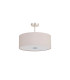 Baymont Satin Nickel 3 Light E27 Semi Flush With 50cm x 20cm Dual Faux Silk Shade Nude Beige/Moonlight-4
