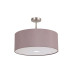 Baymont Satin Nickel 3 Light E27 Semi Flush With 50cm x 20cm Dual Faux Silk Shade Taupe/Halo Gold-4