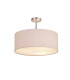 Baymont Satin Nickel 3 Light E27 Semi Flush With 50cm x 20cm Dual Faux Silk Shade Nude Beige/Moonlight-9