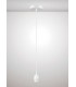 1.5m Suspension Kit 1 Light White, White Cable, E27 Max 60W, c, w Ceiling Bracket - 2