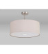 Baymont Satin Nickel 3 Light E27 Semi Flush With 50cm x 20cm Dual Faux Silk Shade Nude Beige/Moonlight-16