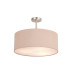 Baymont Satin Nickel 3 Light E27 Semi Flush With 50cm x 20cm Dual Faux Silk Shade Antique Gold/Ruby-1