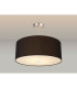 Baymont Satin Nickel 3 Light E27 Semi Flush With 50cm x 20cm Dual Faux Silk Shade Black/Green Olive-2