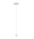 1.5m Suspension Kit 1 Light White, White Cable, E27 Max 60W, c, w Ceiling Bracket - 4