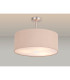 Baymont Satin Nickel 3 Light E27 Semi Flush With 50cm x 20cm Dual Faux Silk Shade Antique Gold/Ruby-2