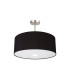 Baymont Satin Nickel 3 Light E27 Semi Flush With 50cm x 20cm Dual Faux Silk Shade Black/Green Olive-4