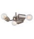 Baymont Satin Nickel 3 Light E27 Semi Flush With 50cm x 20cm Dual Faux Silk Shade Black/Green Olive-5