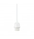 1.5m Suspension Kit 1 Light White, White Cable, E27 Max 60W, c, w Ceiling Bracket - 5