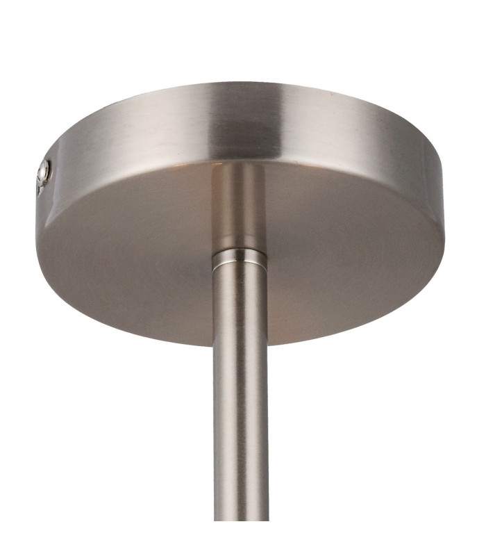 Baymont Satin Nickel 3 Light E27 Semi Flush With 50cm x 20cm Dual Faux Silk Shade Black/Green Olive-7