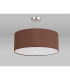 Baymont Satin Nickel 3 Light E27 Semi Flush With 50cm x 20cm Dual Faux Silk Shade Cocoa/Grecian Bronze-13