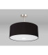 Baymont Satin Nickel 3 Light E27 Semi Flush With 50cm x 20cm Dual Faux Silk Shade Black/Green Olive-13