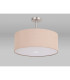 Baymont Satin Nickel 3 Light E27 Semi Flush With 50cm x 20cm Dual Faux Silk Shade Antique Gold/Ruby-13