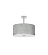 Baymont Polished Chrome 3 Light E27 Semi Flush Fixture With 50cm x 20cm Silver Leaf Shade-4
