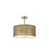 Baymont Antique Brass 3 Light E27 Semi Flush Fixture With 50cm x 20cm Gold Leaf Shade-4