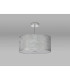 Baymont Polished Chrome 3 Light E27 Semi Flush Fixture With 50cm x 20cm Silver Leaf Shade-13