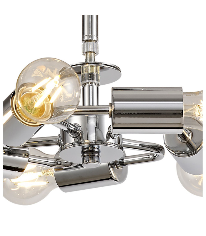 Baymont 28cm Polished Chrome 5 Light E27 Universal Semi Flush Fixture Suitable For A Vast Selection Of Shades-6