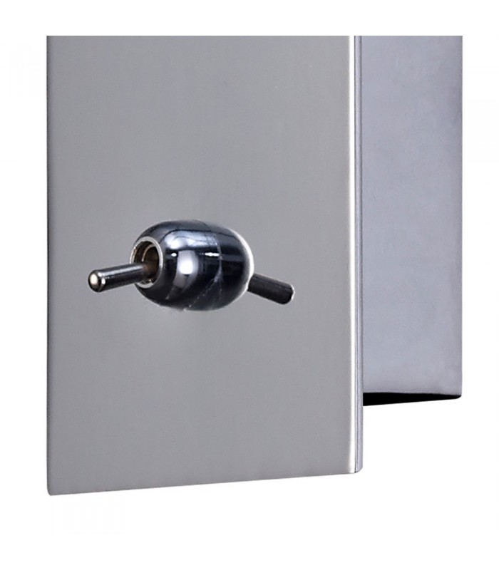 LED Oval Head Wall Reading Lamp with Flexible Arm, Switch On Base, Polished Chrome - 7