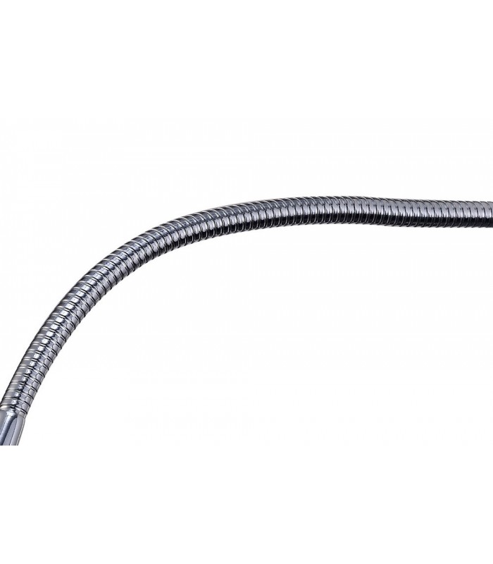 LED Oval Head Wall Reading Lamp with Flexible Arm, Switch On Base, Polished Chrome - 8
